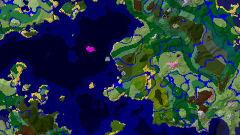 Spawn in a Dark Forest, Near Ocean Monuments