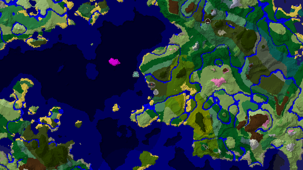 Spawn in a Dark Forest, Near Ocean Monuments
