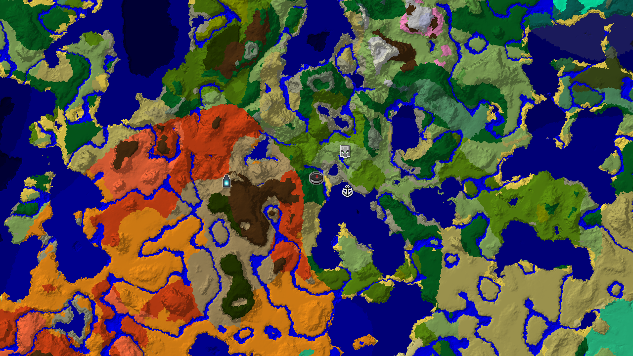 Ancient City Near Spawn in a Varied Landscape