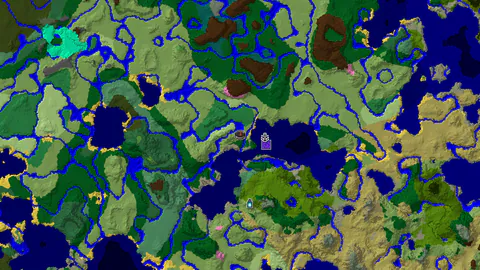 Ancient City Near Spawn in a Diverse Landscape