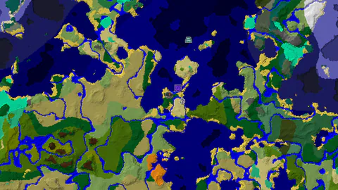 Forest Spawn with Nearby Ocean Monument and Jungles