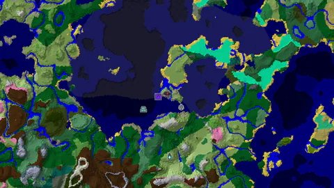 Flower Forest Island with Ocean Monument Nearby