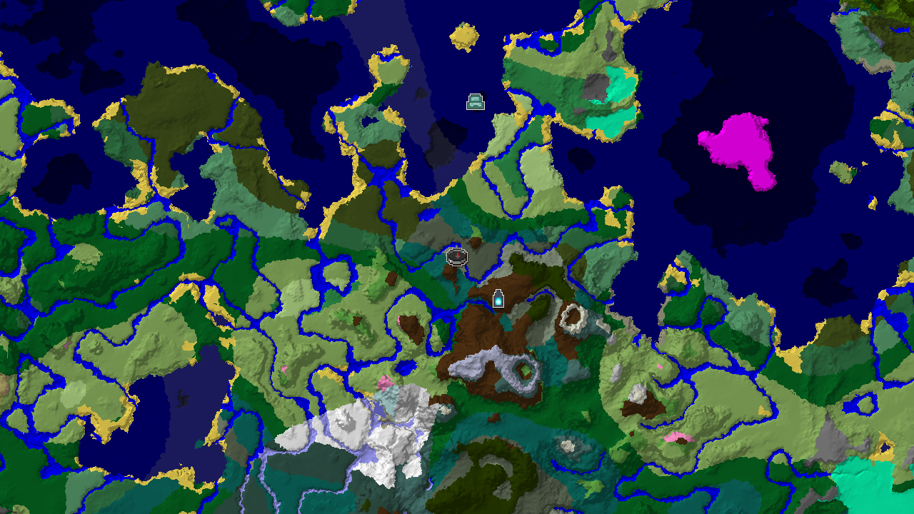 A 2D biome map centered on spawn, showing an Ancient City marker 328 blocks away to the southeast.