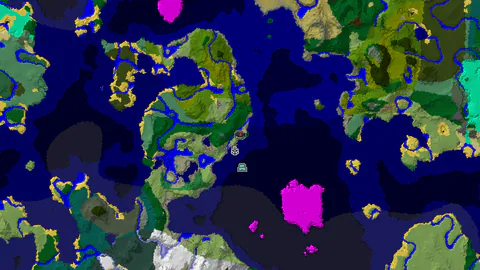 Ocean Monument Near Spawn in a Lush Coastal World