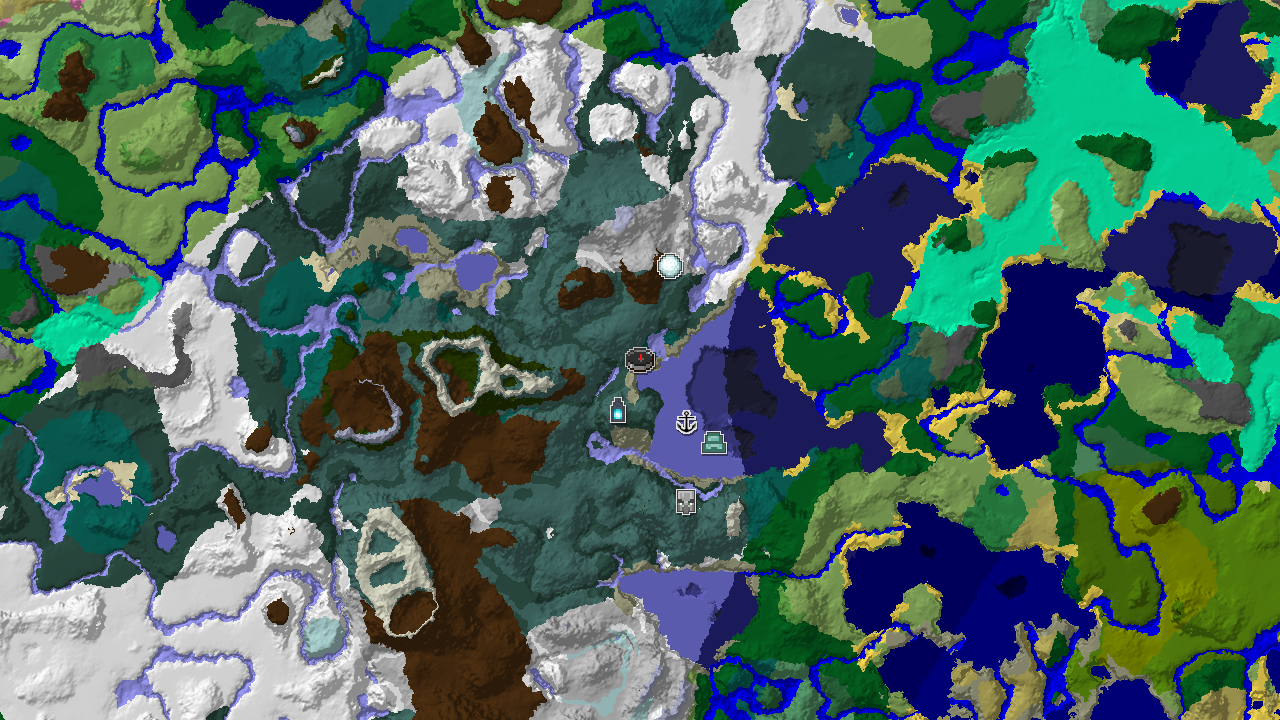Spawn in a Stony Shore, Near a Frosty Mountain Range