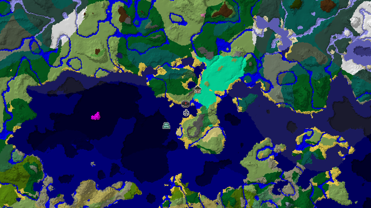 Spawn Near a Shipwreck, Ocean Monument, and Witch Hut