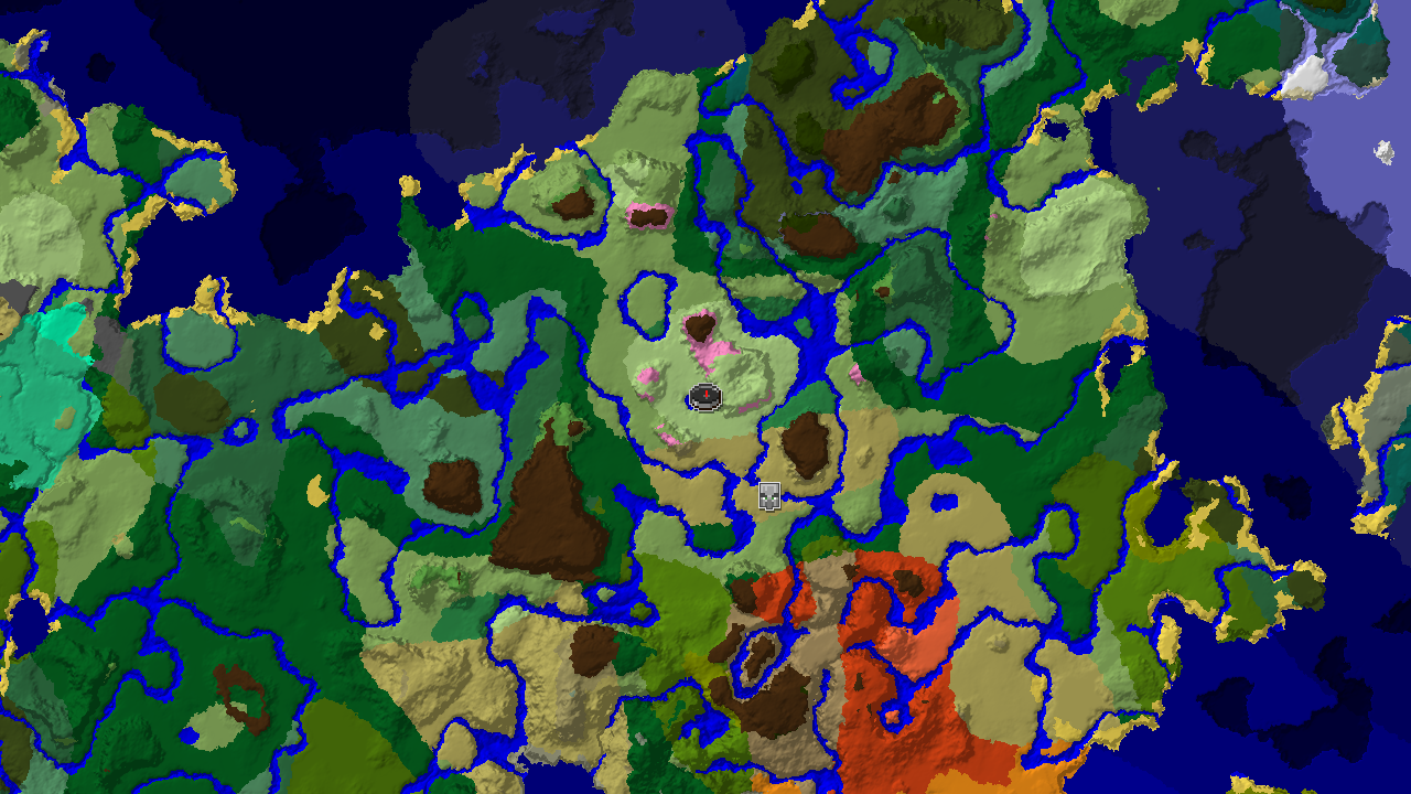 Cherry Grove and Diverse Biomes Near Spawn