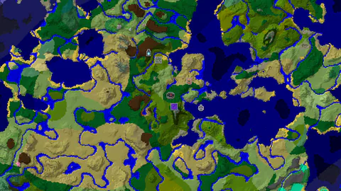 Ancient City Near Spawn in a Jungle and Savanna World