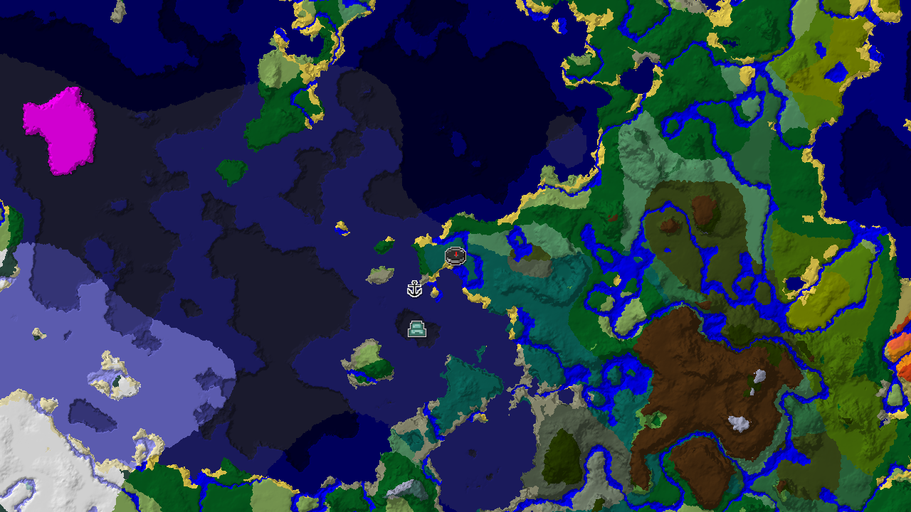 Taiga Spawn with Nearby Ocean Monument and Shipwreck