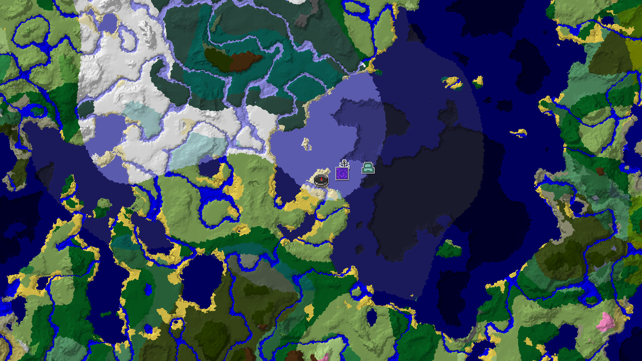 Spawn Near a Monument and Vast Frozen Oceans