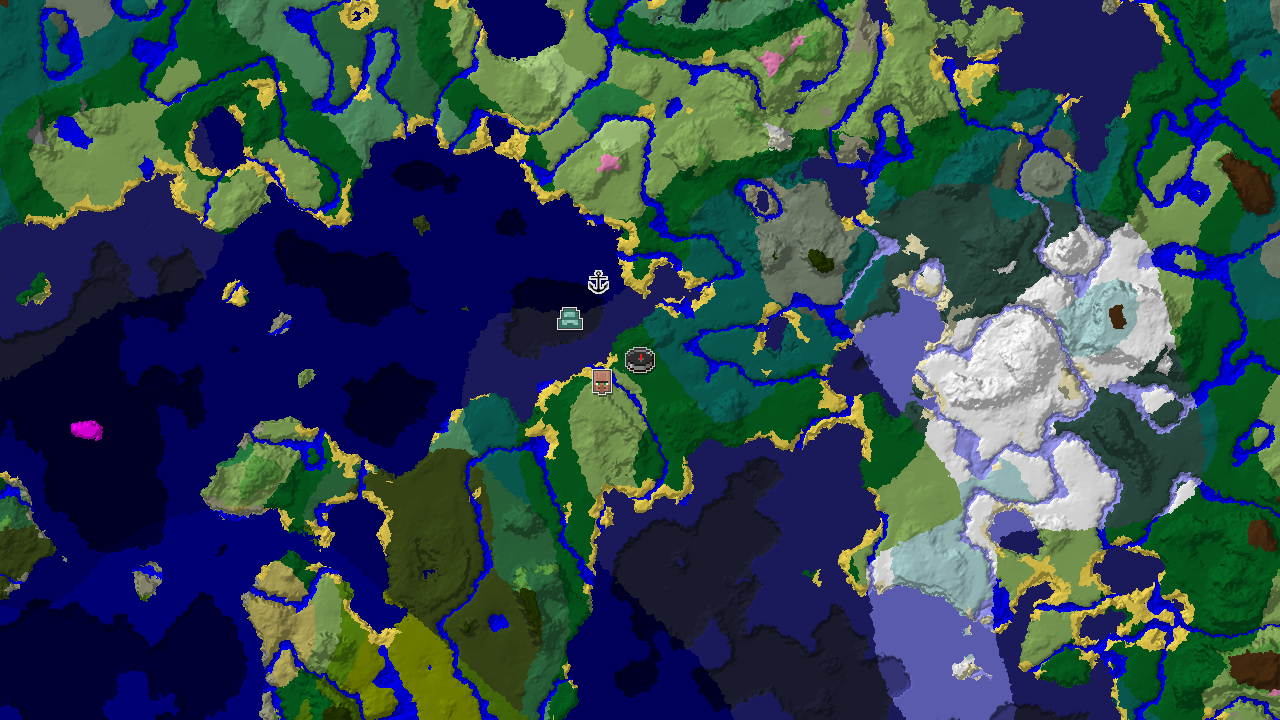 Ocean Monument Near Spawn in a Varied Coastal World