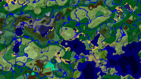 Woodland Mansion Near Spawn Amidst Varied Biomes