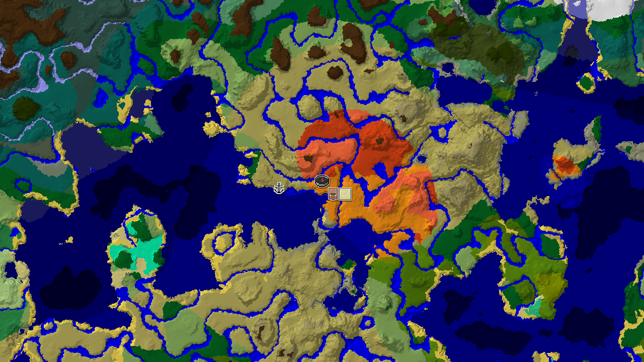 Desert Spawn with Eroded Badlands and Village Nearby
