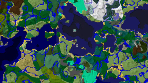 Ocean Monument and Shipwreck Near a Plains Spawn