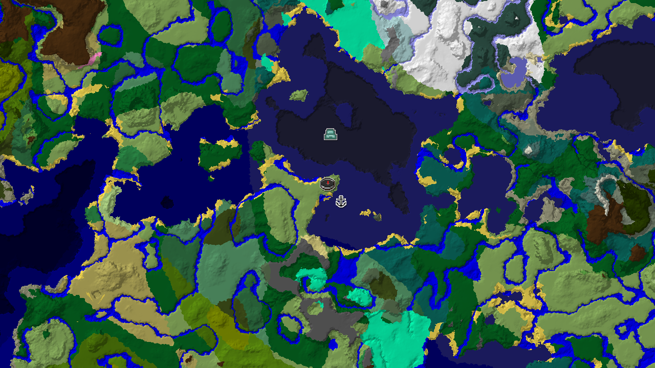 Ocean Monument and Shipwreck Near a Plains Spawn