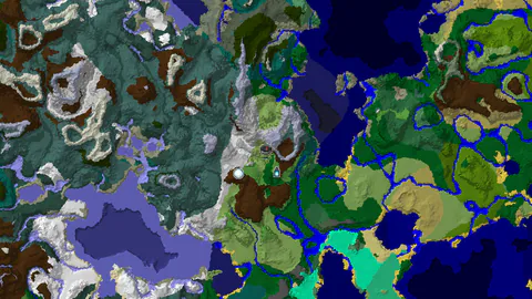 Ancient City at Spawn in a Mountainous Winter Wonderland