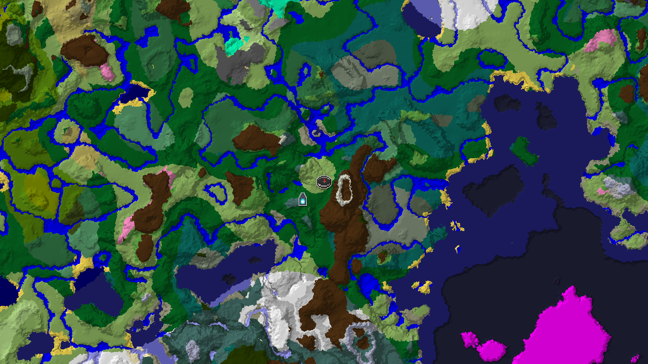 Ancient City at Spawn with Mountains and Forests