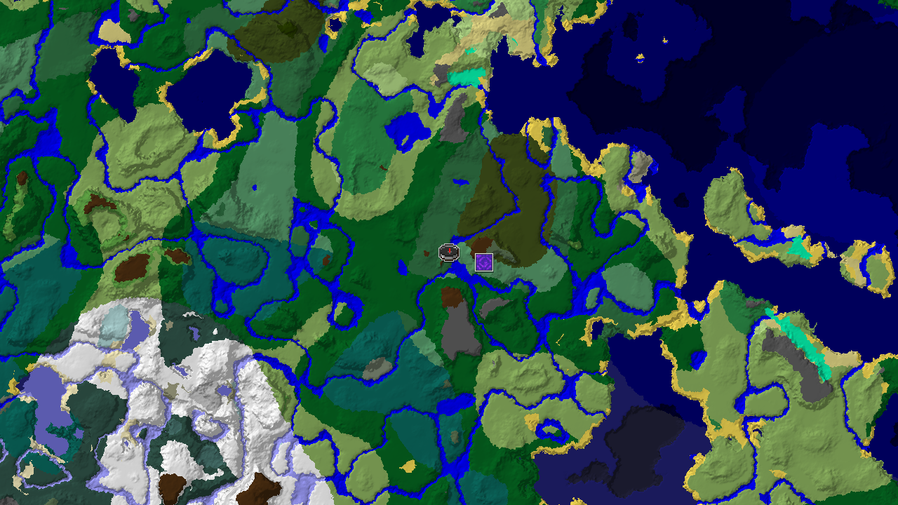 Spawn in Birch Forest, Windswept Hills Nearby