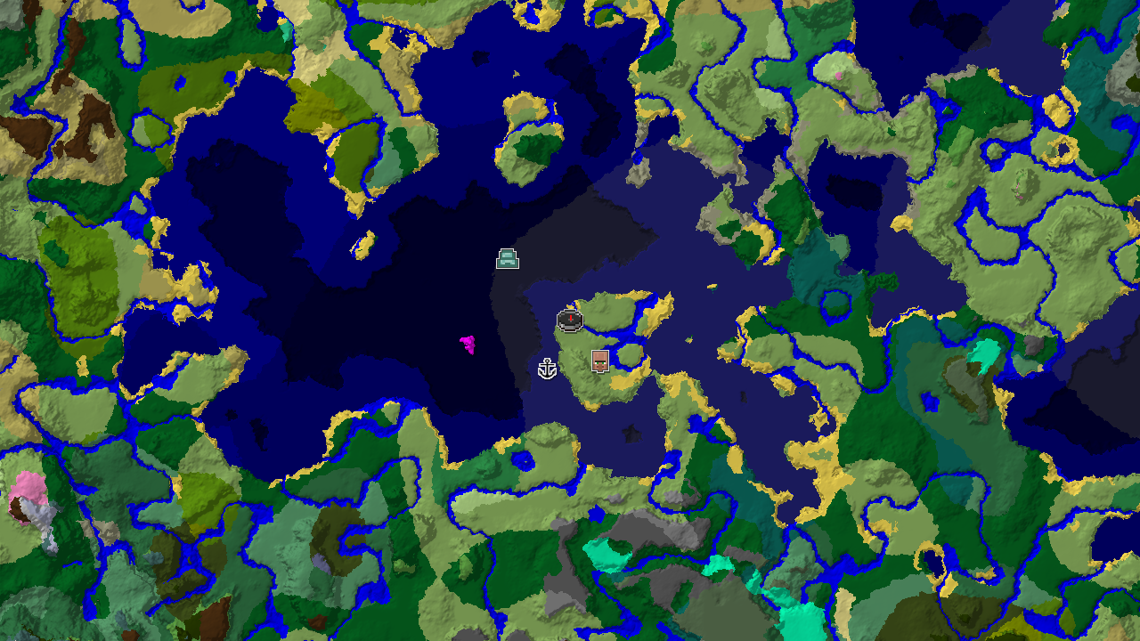 Waterside Village and Ocean Monuments Near Spawn