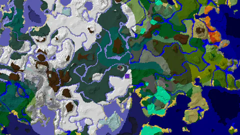 Snowy Taiga Start with 19 Biomes Nearby
