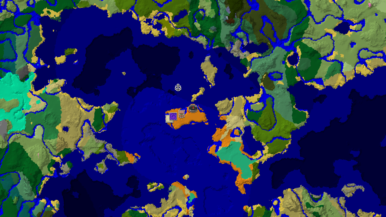 Desert Spawn with Coastal Village and Shipwreck