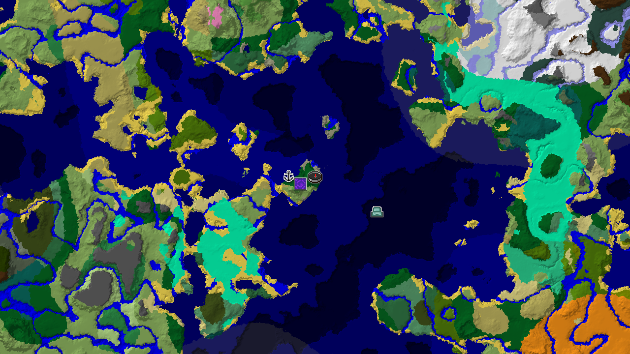 Ocean Monument Near Spawn in a Mixed Biome World
