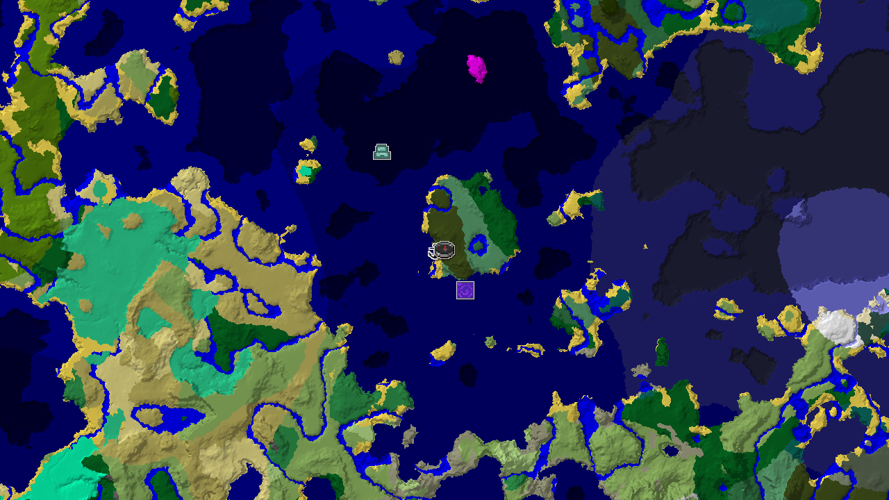 Dark Forest Spawn Near Shipwreck and Ocean Monument