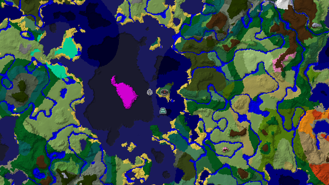 Ocean Monument and Mushroom Fields Near Birch Forest Spawn