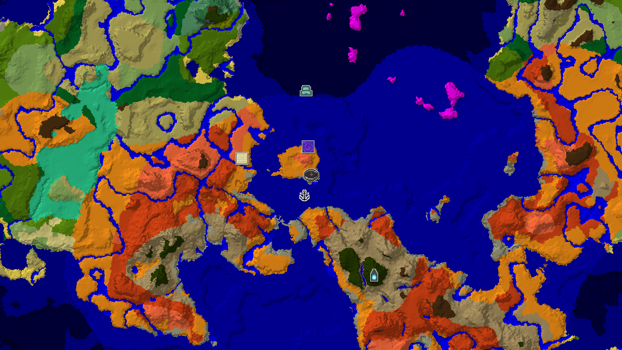 Eroded Badlands and Warm Ocean Horizon at Spawn