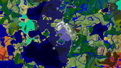Frozen Ocean Start with a Nearby Ancient City