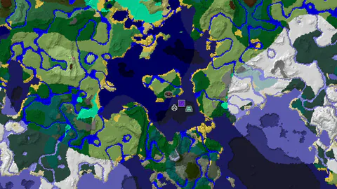 Ocean Monument Near Spawn in a Varied Landscape