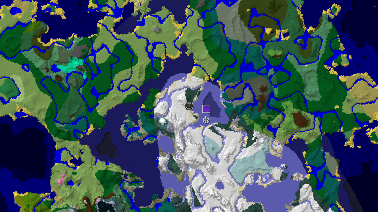 Coastal Spawn with Arctic Biomes and Nearby Resources