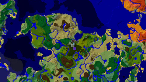 Ancient City at Spawn with Nearby Jungle and Savanna