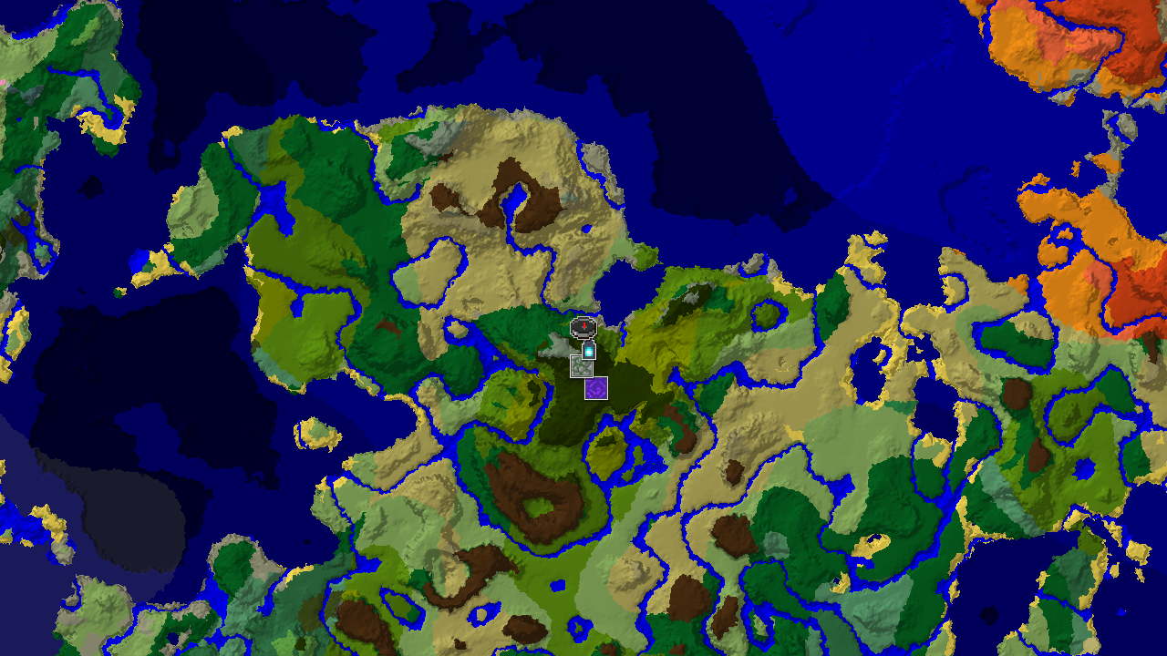 Ancient City at Spawn with Nearby Jungle and Savanna