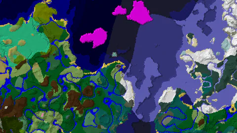 Ocean Monument and Mushroom Fields Near Plains Spawn