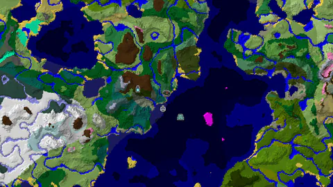 Ocean Monument and Ancient City Within 450 Blocks of a Birch Forest