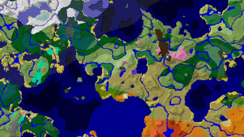 Cherry Grove and Flower Forest Two Rare Biomes Beside Savanna