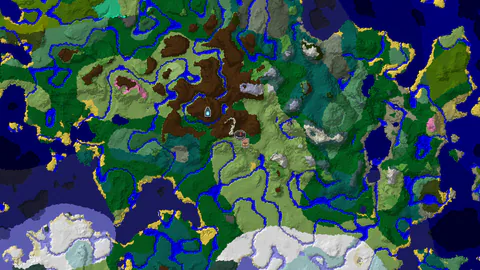 Snowy Slopes with a Plains Village and Ancient City