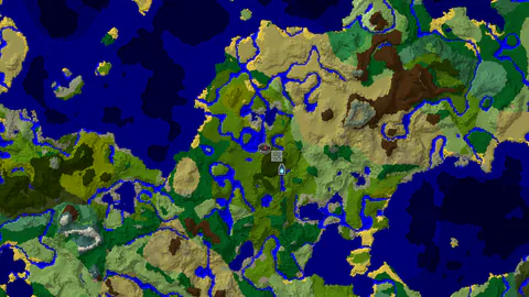 Jungle Temple and Bamboo Jungle Around a Jungle Spawn