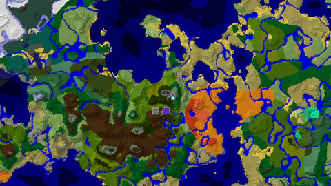 Ancient City and Jungle Valley Below a Stony Peaks Summit