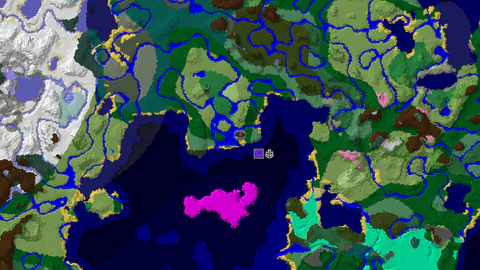 Forest Island with Nearby Ocean and Ruined Portal