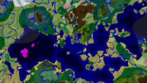 Plains Island with a Coastal Village and Shipwreck