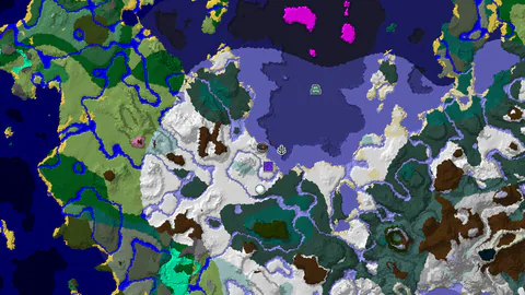 Ice Spikes Beside a Snowy Plains