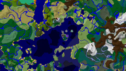 Forest Island with Distant Ocean Monument