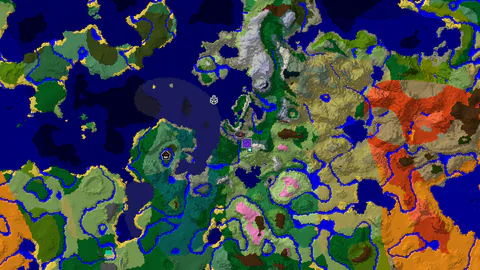 Mountain Ring Crater with an Ancient City and Woodland Mansion