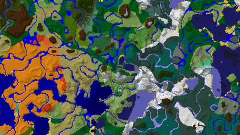 Crater Village with an Ancient City Below