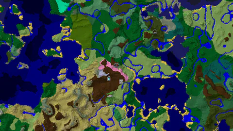 Cherry Grove and Ancient City Above a Forest Start