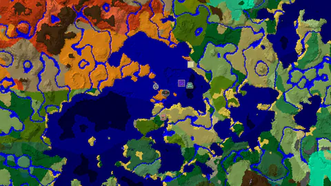 Desert Island with Coastal Village
