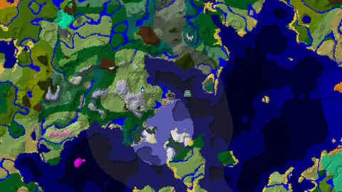 Small Survival Island with Coastal Village