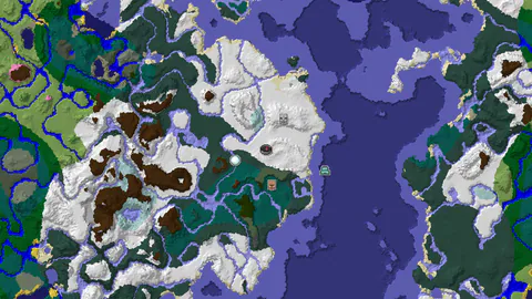 Frozen Ocean Monument Seed with a Snowy Taiga Village